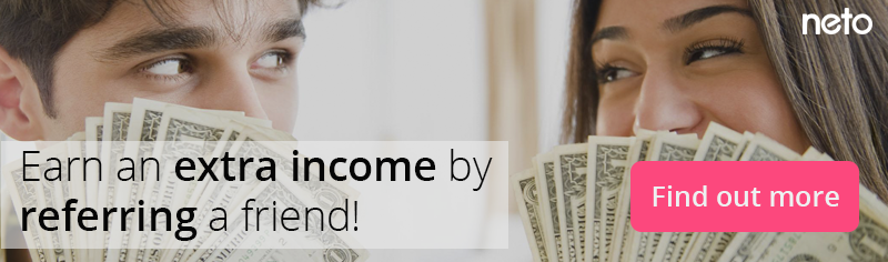 Neto Refer a friend incentive. 